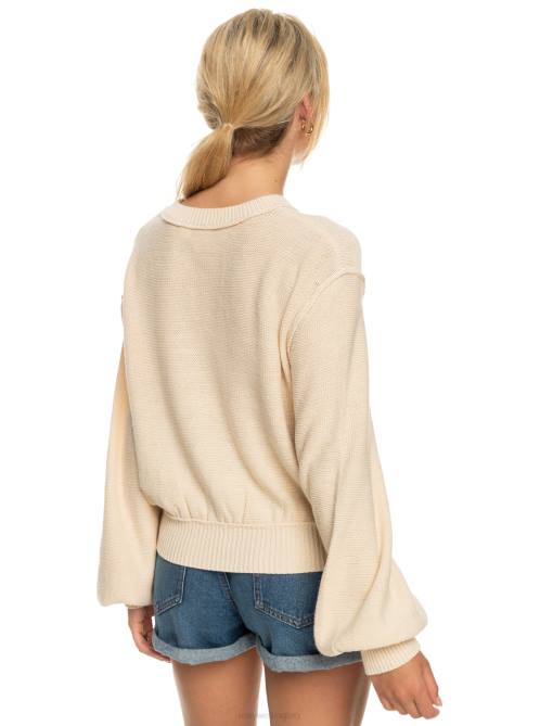 X4FH360 tapioca Loft Music Pullover Sweatshirt Women Roxy | Sweatshirts