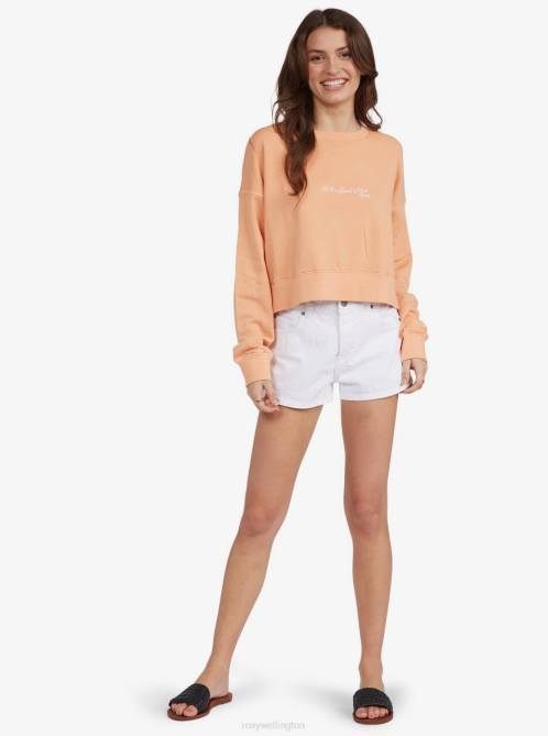 X4FH386 cantaloupe Dream Of Aloha Sweatshirt Women Roxy | Sweatshirts