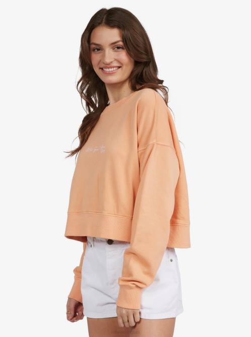X4FH386 cantaloupe Dream Of Aloha Sweatshirt Women Roxy | Sweatshirts