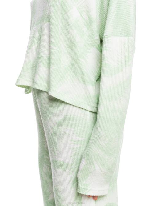 X4FH417 sprucetone off to paradise Endless Daze Rib Pullover Hoodie Women Roxy | Hoodies