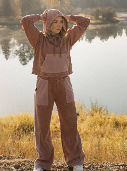 X4FH422 toasted nut Game Changer Hoodie Women Roxy | Hoodies