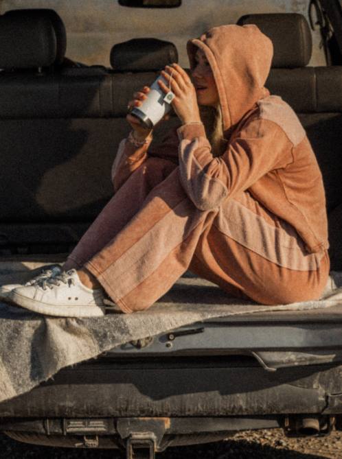 X4FH422 toasted nut Game Changer Hoodie Women Roxy | Hoodies