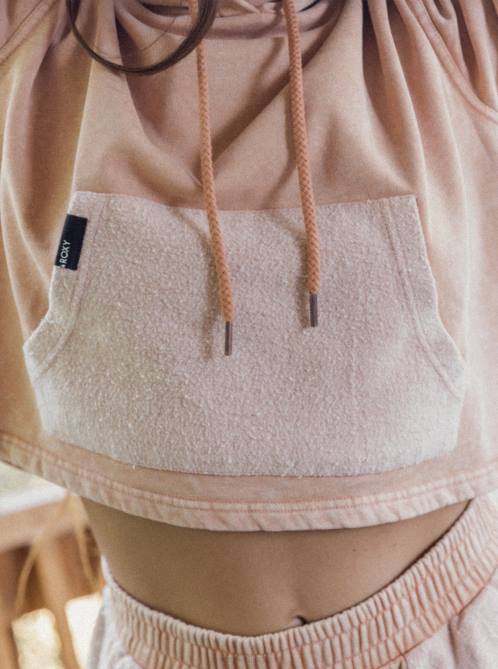 X4FH422 toasted nut Game Changer Hoodie Women Roxy | Hoodies