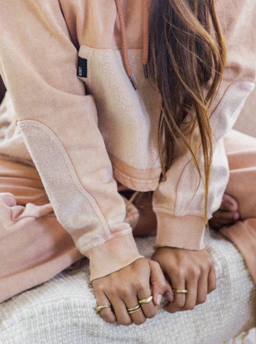 X4FH422 toasted nut Game Changer Hoodie Women Roxy | Hoodies