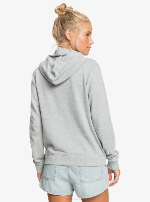X4FH483 heritage heather Perfect Wave Zip-Up Hoodie Women Roxy | Hoodies