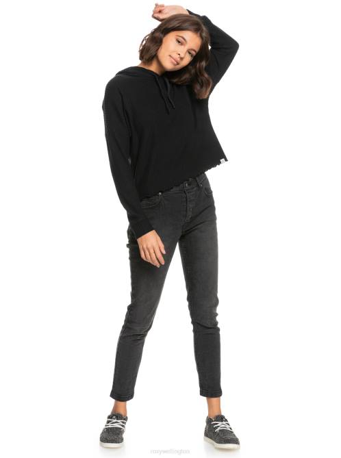 X4FH533 anthracite Twilight Mood Thermal Hoodie Women Roxy | Hoodies