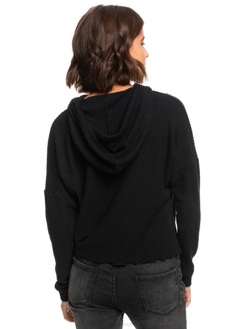 X4FH533 anthracite Twilight Mood Thermal Hoodie Women Roxy | Hoodies