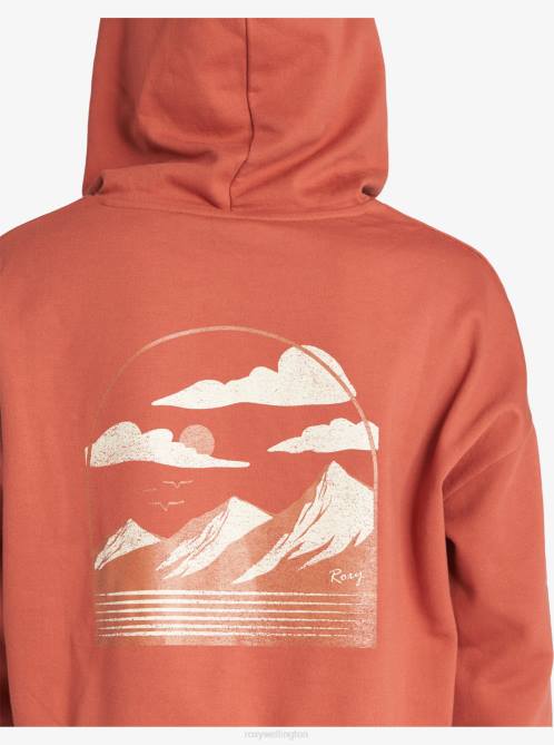 X4FH535 baked clay Afternoon Hike Pullover Hoodie Women Roxy | Hoodies