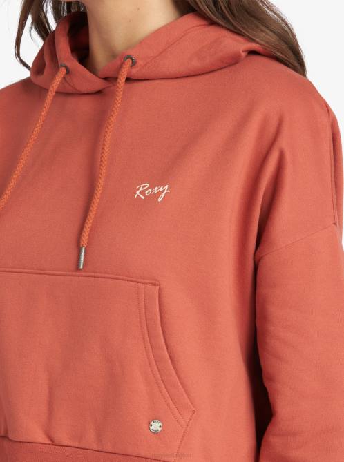 X4FH535 baked clay Afternoon Hike Pullover Hoodie Women Roxy | Hoodies