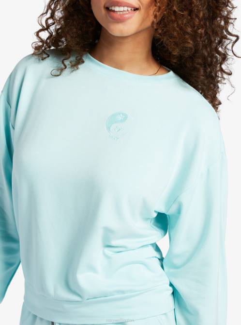 X4FH89 spa retreat Surfing By Moonlight Lounge Sweatshirt Women Roxy | Sweatshirts