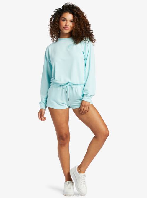 X4FH89 spa retreat Surfing By Moonlight Lounge Sweatshirt Women Roxy | Sweatshirts