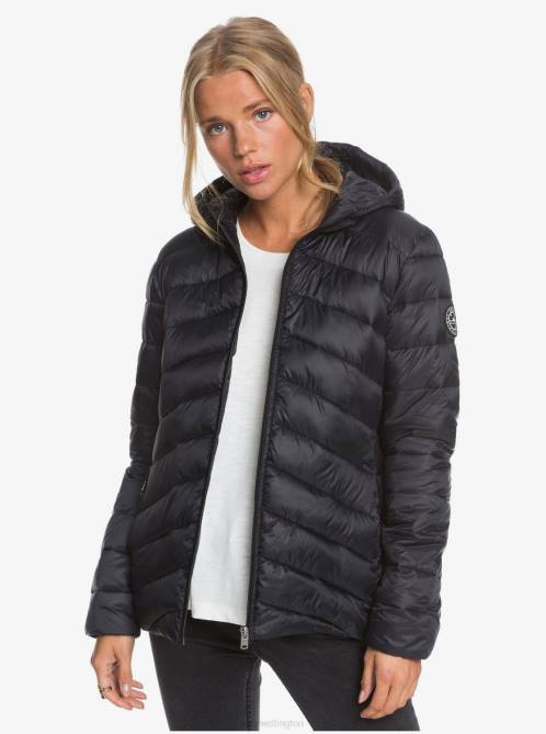 X4FH353 anthracite Coast Road Hooded Jackets Women Roxy | Jackets