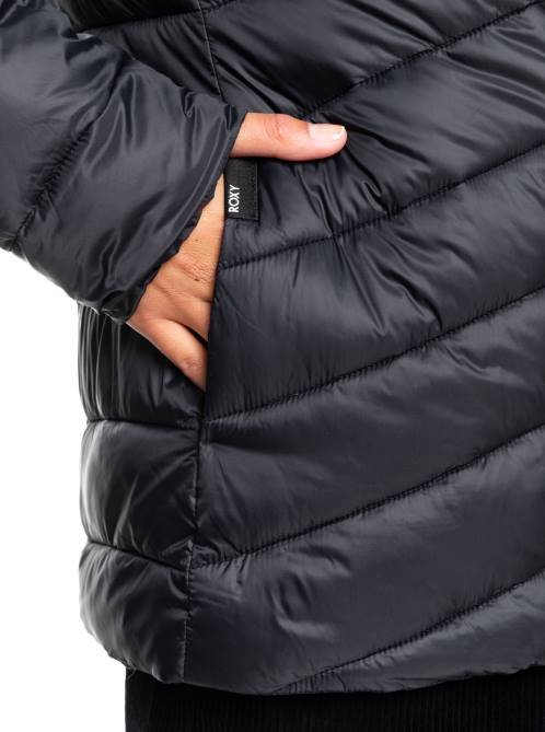 X4FH353 anthracite Coast Road Hooded Jackets Women Roxy | Jackets