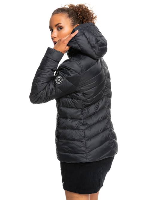 X4FH353 anthracite Coast Road Hooded Jackets Women Roxy | Jackets