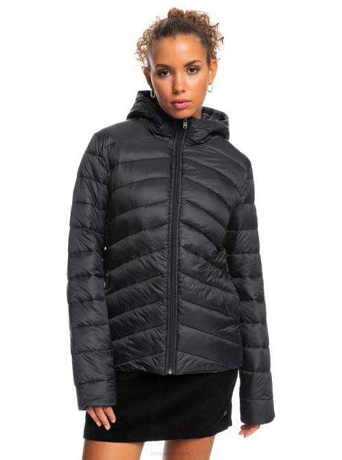 X4FH353 anthracite Coast Road Hooded Jackets Women Roxy | Jackets