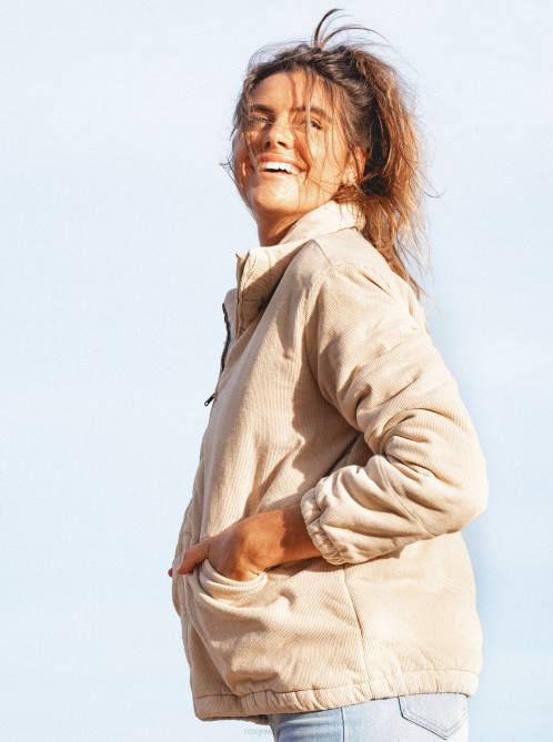 X4FH444 tapioca Cross The Park Jacket Women Roxy | Jackets