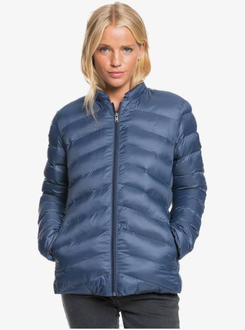X4FH545 mood indigo Coast Road Puffy Zip-Up Jacket Women Roxy | Jackets