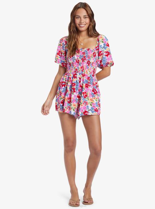 X4FH144 shocking pink bloomin Barefoot Romper Women Roxy | Rompers