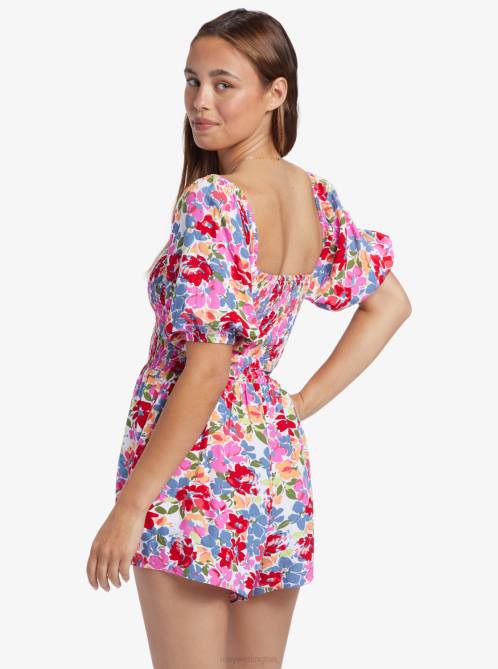 X4FH144 shocking pink bloomin Barefoot Romper Women Roxy | Rompers