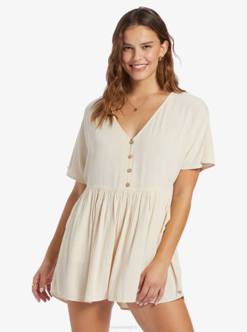 X4FH163 tapioca Endless Journey Easy Fit Romper Women Roxy | Rompers