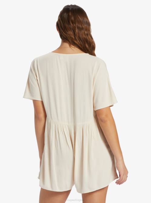 X4FH163 tapioca Endless Journey Easy Fit Romper Women Roxy | Rompers