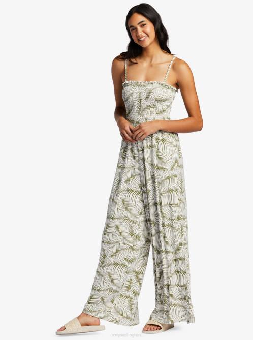 X4FH181 palm tree dreams Straight To Romantic Jumpsuit Women Roxy | Jumpsuits