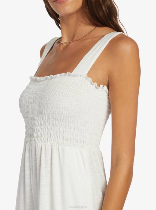 X4FH264 snow white Just Passing By Jumpsuit Women Roxy | Jumpsuits
