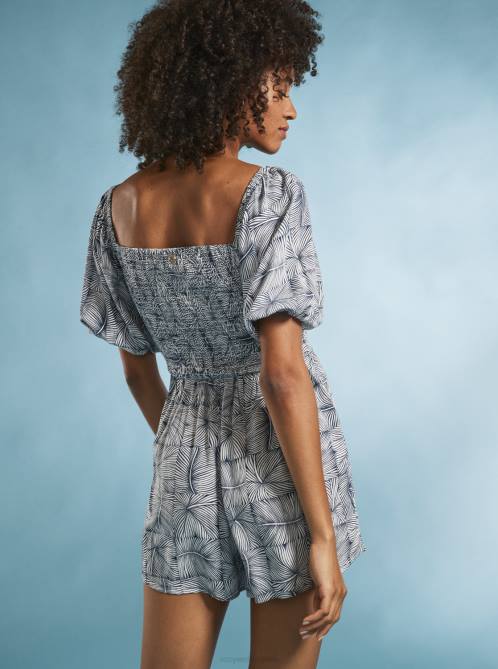 X4FH28 mood indigo always wild big Barefoot Romper Women Roxy | Rompers