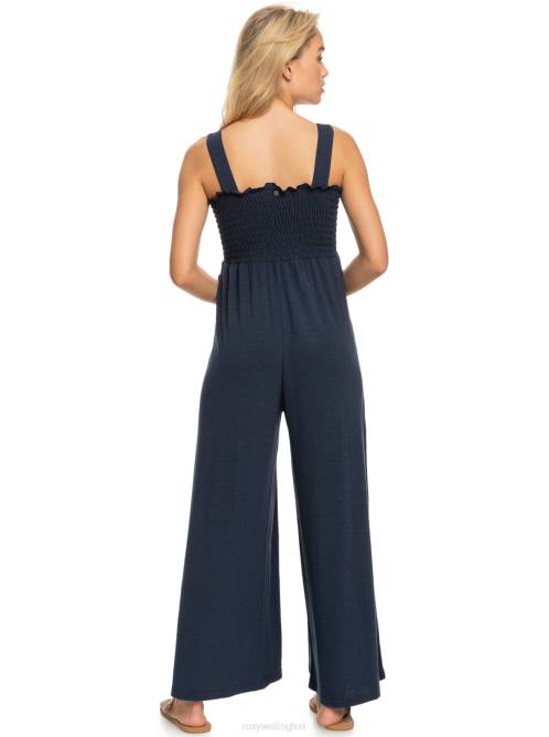 X4FH295 mood indigo Just Passing By Jumpsuit Women Roxy | Jumpsuits