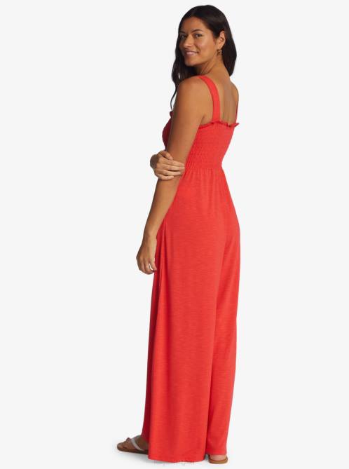 X4FH301 hibiscus Just Passing By Jumpsuit Women Roxy | Jumpsuits