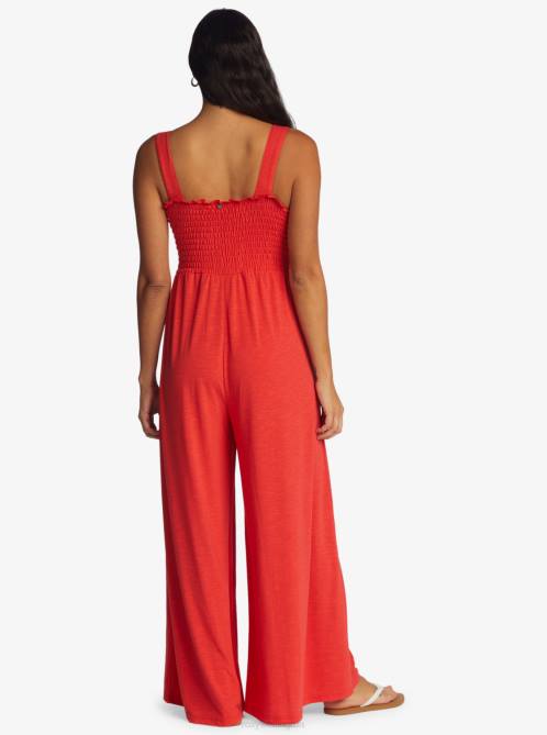 X4FH301 hibiscus Just Passing By Jumpsuit Women Roxy | Jumpsuits