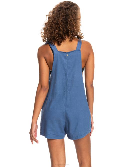 X4FH328 bijou blue Silver Sky Woven Romper Women Roxy | Rompers