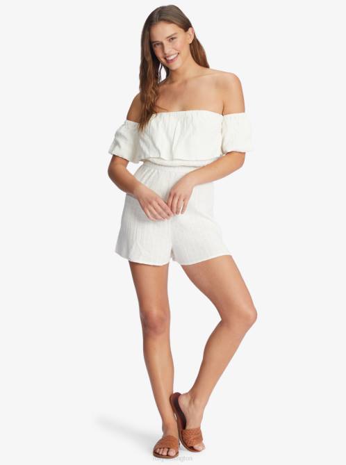 X4FH370 snow white Another Day Romper Women Roxy | Rompers