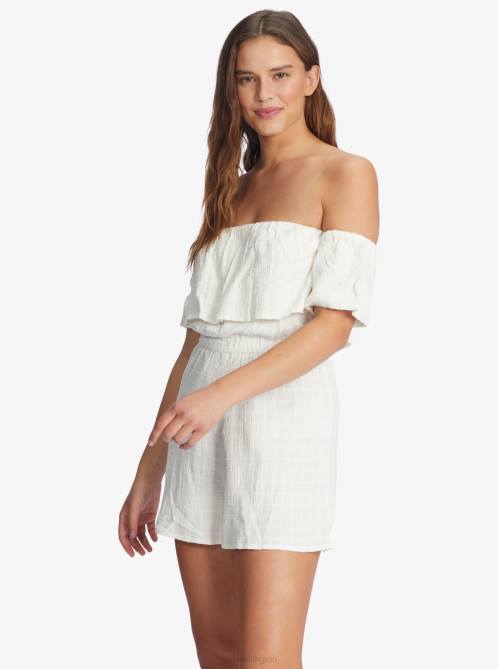 X4FH370 snow white Another Day Romper Women Roxy | Rompers