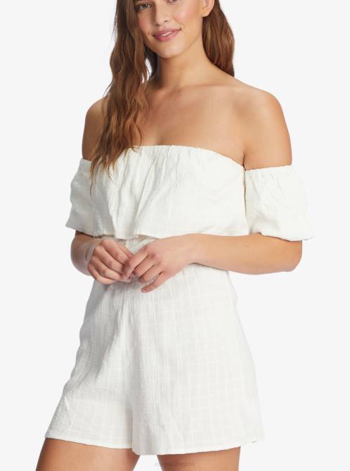 X4FH370 snow white Another Day Romper Women Roxy | Rompers