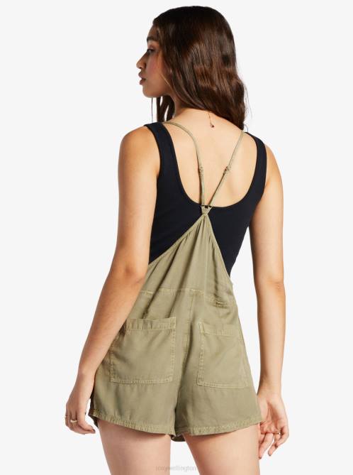 X4FH47 deep lichen green Fresh Romper Women Roxy | Rompers