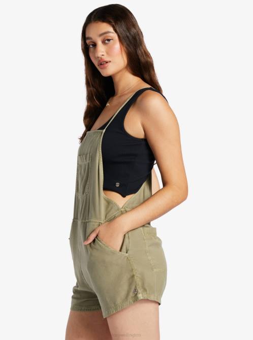 X4FH47 deep lichen green Fresh Romper Women Roxy | Rompers