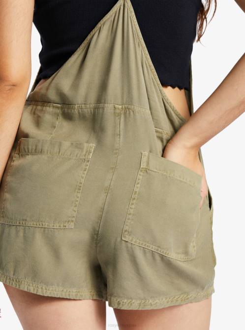X4FH47 deep lichen green Fresh Romper Women Roxy | Rompers