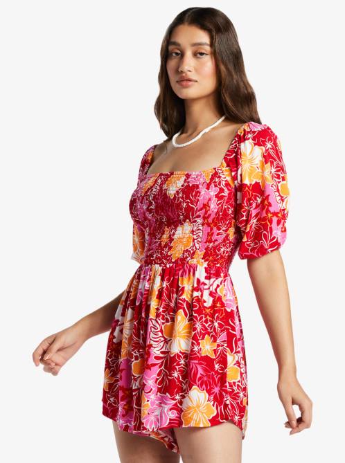 X4FH58 hilo hibiscus Barefoot Romper Women Roxy | Rompers