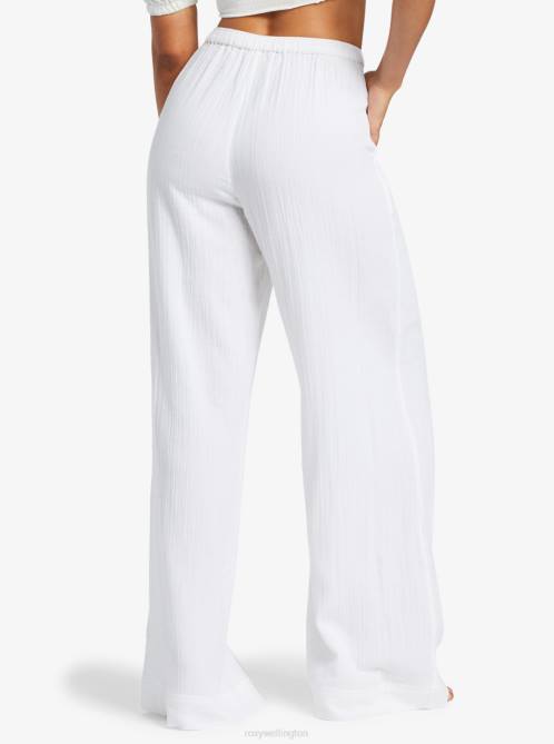 X4FH142 snow white What A Vibe Beach Pants Women Roxy | Pants