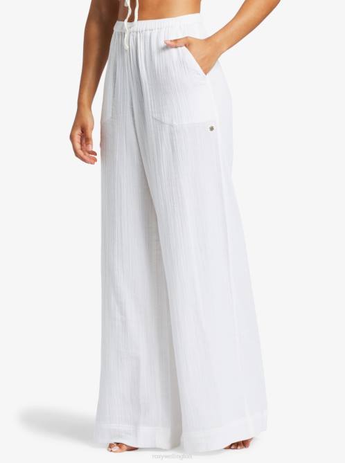 X4FH142 snow white What A Vibe Beach Pants Women Roxy | Pants