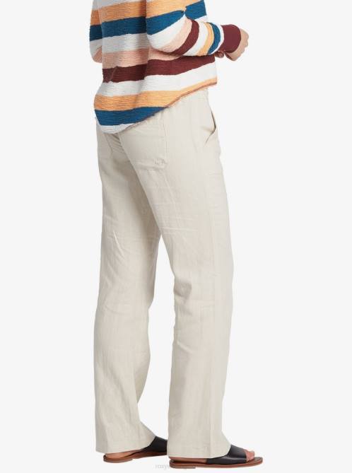 X4FH158 stone Oceanside Flared Pants Women Roxy | Pants