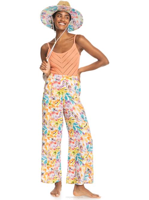 X4FH179 snow white pualani combo Midnight Avenue Lightweight Pants Women Roxy | Pants