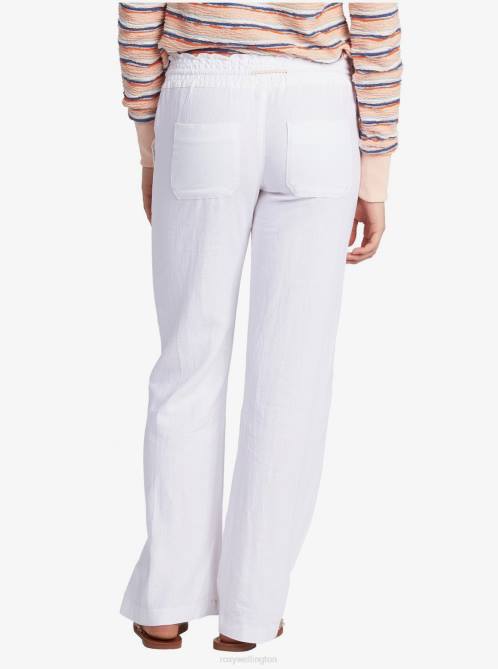 X4FH232 sea salt Oceanside Flared Pants Women Roxy | Pants