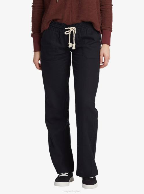 X4FH235 true black Oceanside Flared Pants Women Roxy | Pants
