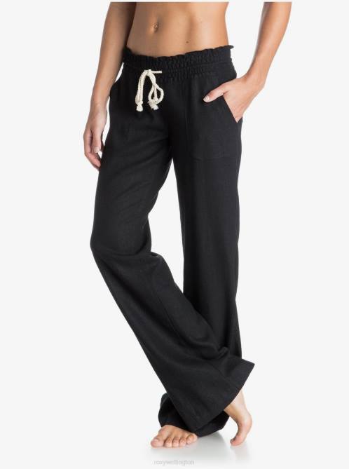 X4FH235 true black Oceanside Flared Pants Women Roxy | Pants