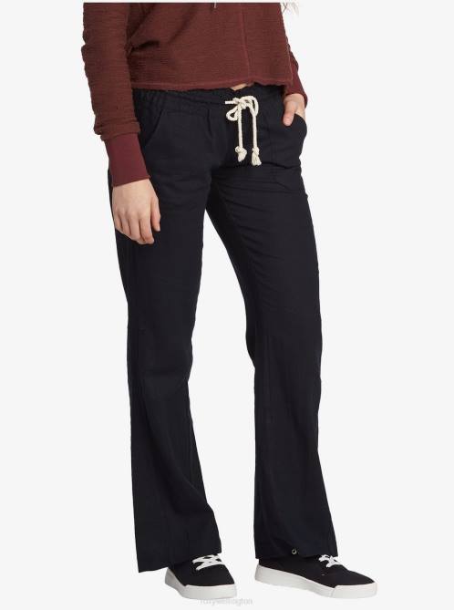 X4FH235 true black Oceanside Flared Pants Women Roxy | Pants