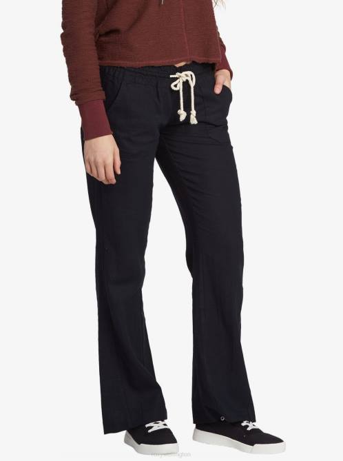 X4FH235 true black Oceanside Flared Pants Women Roxy | Pants