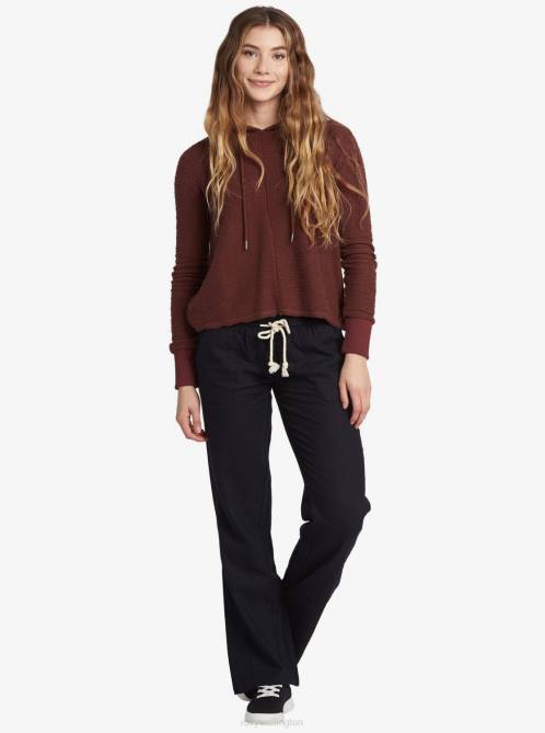 X4FH235 true black Oceanside Flared Pants Women Roxy | Pants