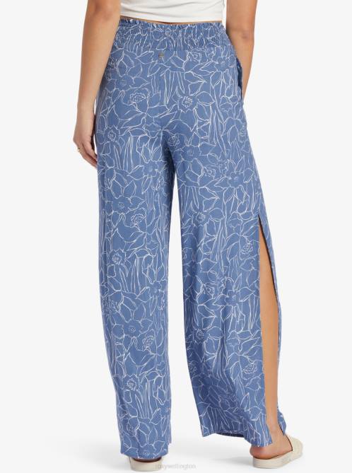 X4FH265 bijou bue linear floral Tropical Rhythm Beachy Pants Women Roxy | Pants